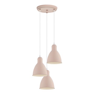 EGLO 49084 - Lámpara colgante PRIDDY-P 3xE27/60W/230V