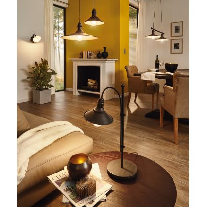 Eglo 49456 - Lámpara colgante con cable STOCKBURY 1xE27/60W/230V Ø 36 cm