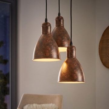 Eglo 49493 - Lámpara colgante PRIDDY 1 3xE27/60W/230V