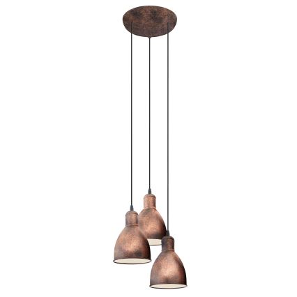 Eglo 49493 - Lámpara colgante PRIDDY 1 3xE27/60W/230V