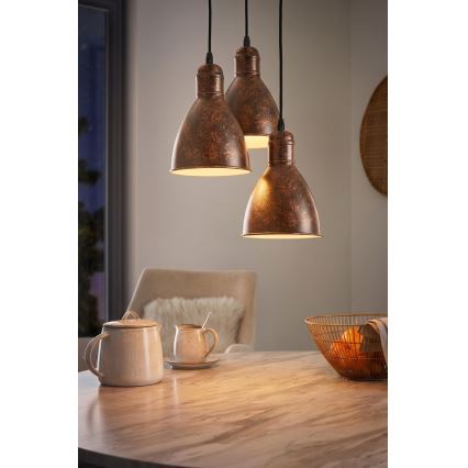 Eglo 49493 - Lámpara colgante PRIDDY 1 3xE27/60W/230V