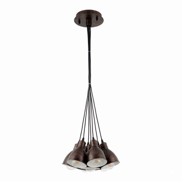 Eglo 49494 - Lámpara colgante PRIDDY 1 7xE27/60W/230V