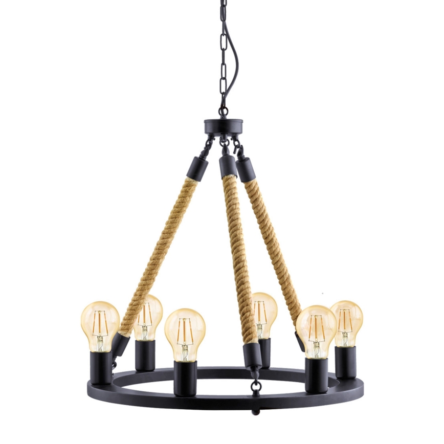 Eglo 49694 - Lámpara colgante con cadena FINDLAY 6xE27/60W