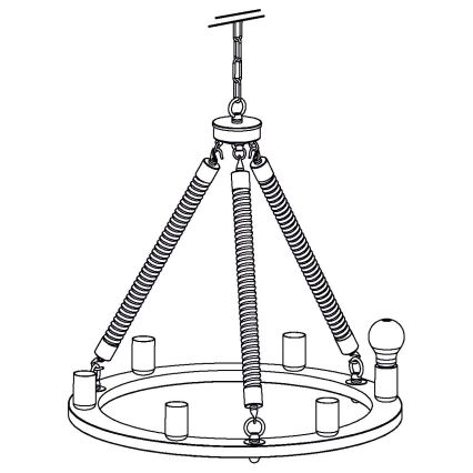 Eglo 49694 - Lámpara colgante con cadena FINDLAY 6xE27/60W