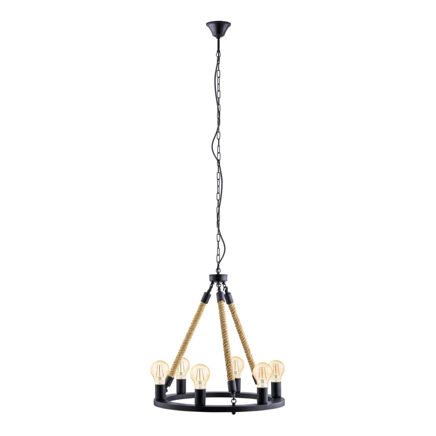 Eglo 49694 - Lámpara colgante con cadena FINDLAY 6xE27/60W