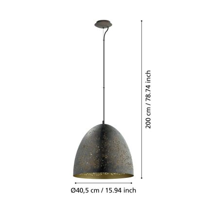 Eglo 49815 - Lámpara colgante SAFI 1xE27/60W