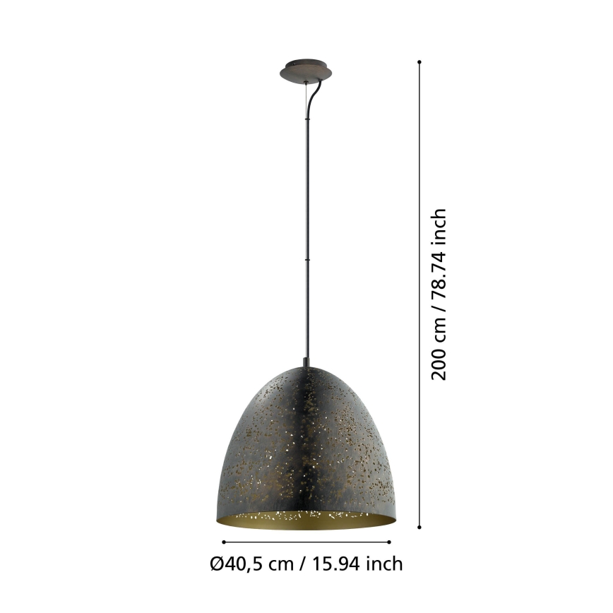 Eglo 49815 - Lámpara colgante SAFI 1xE27/60W