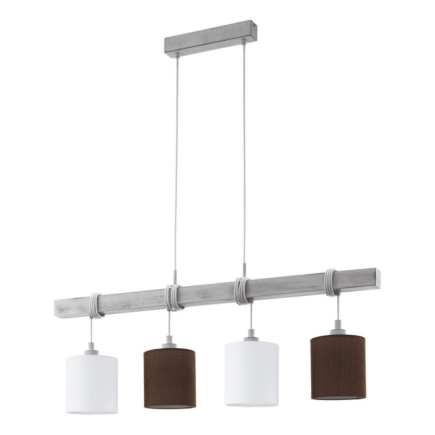 Eglo - Lámpara colgante LED con cable TOWNSHEND 4xE27/60W/230V