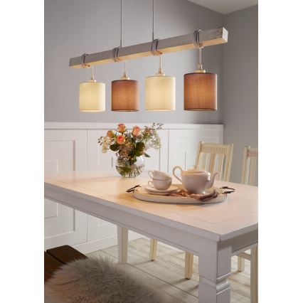 Eglo - Lámpara colgante LED con cable TOWNSHEND 4xE27/60W/230V