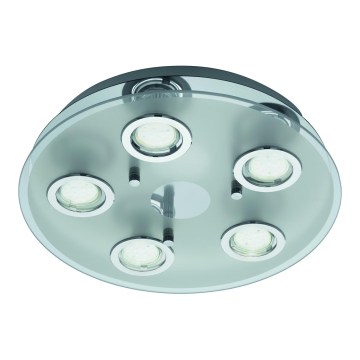 Eglo 54563 - Lámpara de techo LED 5xGU10/3W/230V cromado brillante