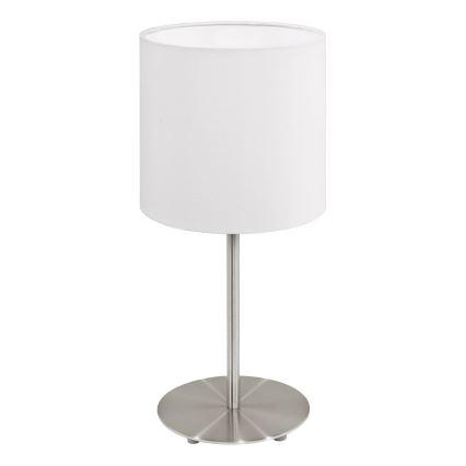Eglo 54744 - Lámpara de mesa ANADIA 1xE14/40W/230V blanco/cromo mate