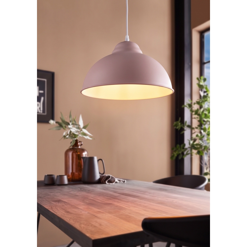 Eglo 54964 - Lámpara colgante TRURO-P 1xE27/60W/230V rosa