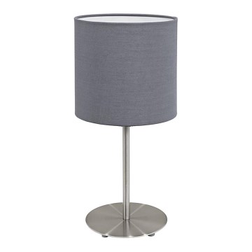 Eglo 55215 - Lámpara de mesa PASTERI 1xE14/40W/230V gris