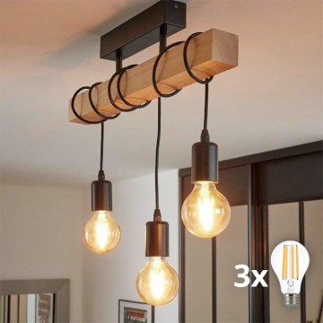 Eglo 55247 - Lámpara de techo LED de superficie TOWNSHEND 3xE27/60W/230V