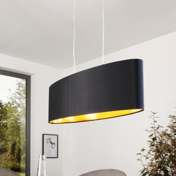 Eglo 55266 - Lámpara colgante MASERLO 2xE27/60W/230V negro