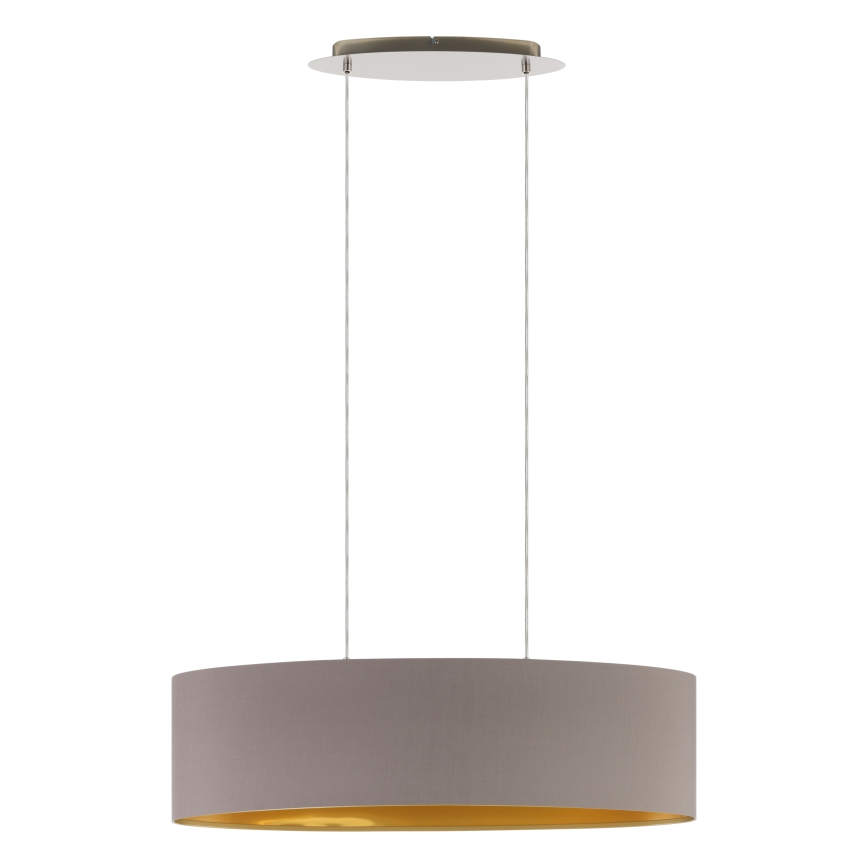 Eglo 55271 - Lámpara colgante MASERLO 2xE27/60W/230V marrón