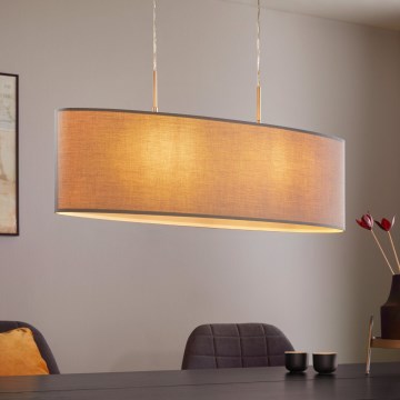 Eglo 55276 - Lámpara colgante con cable PASTERI 2xE27/60W/230V gris