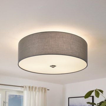 Eglo 55277 - Lámpara de techo PASTERI 3xE27/25W/230V Ø 47,5 cm gris