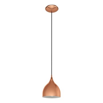 Eglo 55284 - Lámpara colgante con cable CORETTO 1xE27/60W/230V acabado en cobre