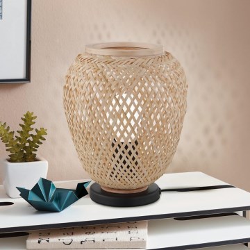Eglo 55699 - Lámpara de mesa DEMBLEBY 1xE27/40W/230V beige