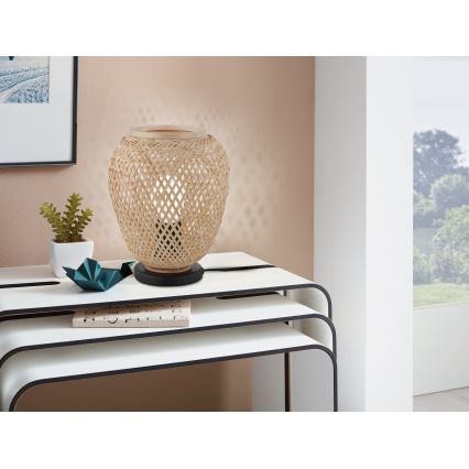 Eglo 55699 - Lámpara de mesa DEMBLEBY 1xE27/40W/230V beige