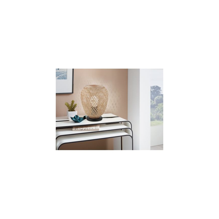 Eglo 55699 - Lámpara de mesa DEMBLEBY 1xE27/40W/230V beige