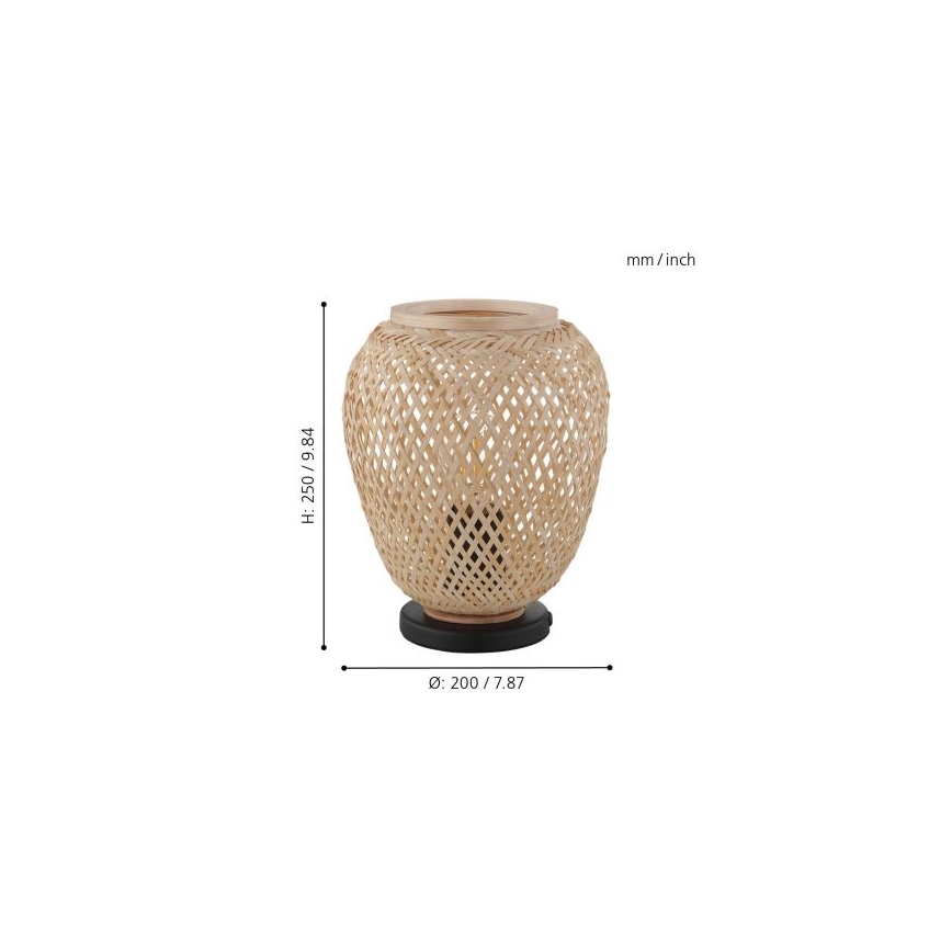 Eglo 55699 - Lámpara de mesa DEMBLEBY 1xE27/40W/230V beige
