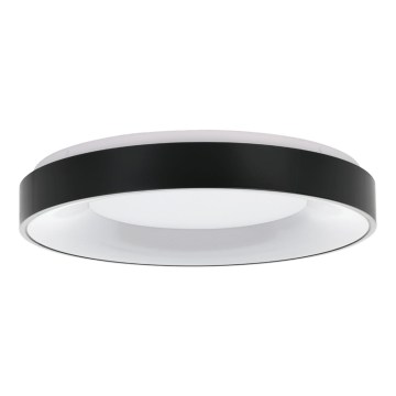 Eglo 55802 - Lámpara de techo LED regulable 4xLED/8,1W/230V 3000-6500K Ø 48 cm negra + mando a distancia
