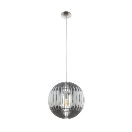 Eglo 63256 - Lámpara colgante con cable OLMERO PRO 1xE27/60W/230V, Ø 40 cm, gris/blanco