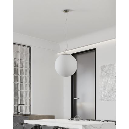 Eglo 63271 - Lámpara colgante con cable PIEDALE 1xE27/60W/230V Ø 43 cm cromo mate