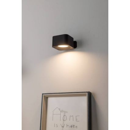Eglo - Aplique de pared LED táctil recargable y regulable LED/5W/5V 2700/4000/6500K 2000 mAh negro