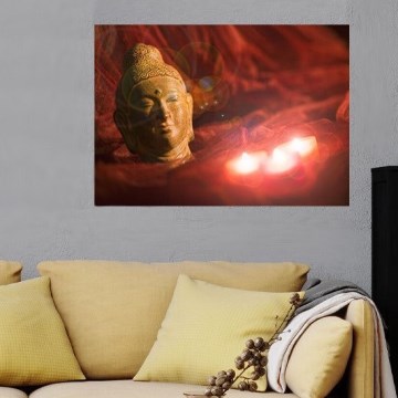 Eglo 75039 - Cuadro decorativo LED luminoso BUDDHA 3xLED/0,02W/2xAA 30x45 cm