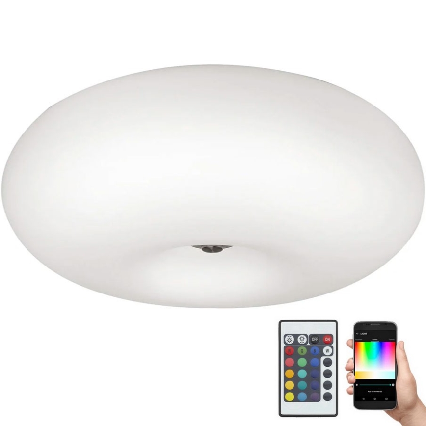 Eglo 75353 - Plafón LED RGBW regulable OPTICA-C 2xE27/7,5W/230V diá. 35 cm + control remoto