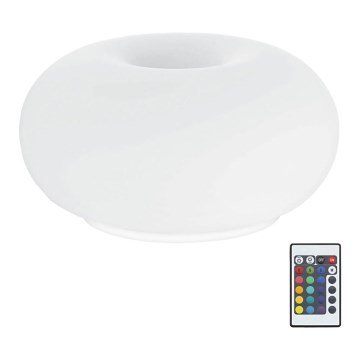Eglo 75355 - Lámpara de mesa LED RGB regulable OPTICA-C 2xE27/7,5W/230V d. 28 cm + control remoto