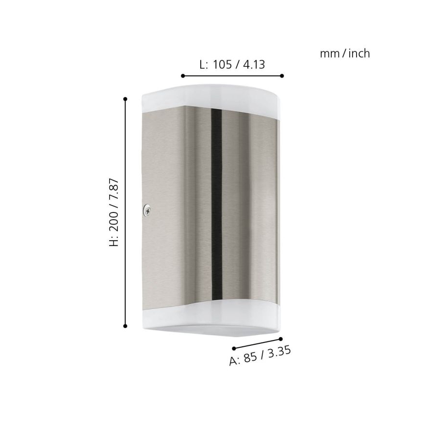 Eglo - Lámpara de pared LED para exterior 2xGU10/4,6W/230V IP44