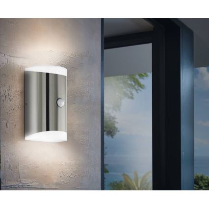 Eglo - Aplique LED de exterior con sensor 2xGU10/4,6W/230V