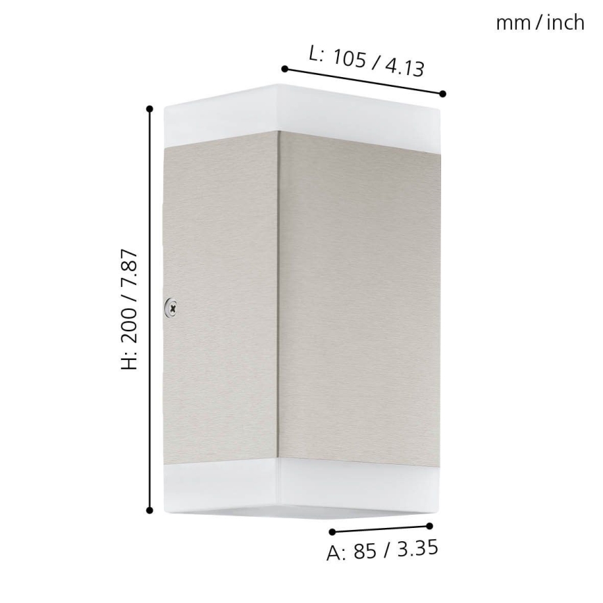 Eglo - Lámpara de pared LED para exterior 2xGU10/4,6W/230V IP44