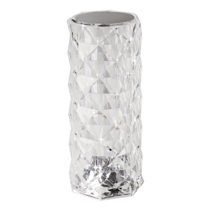 Eglo - Lámpara de mesa LED RGB recargable con control táctil y regulable, LED/800 mAh, transparente