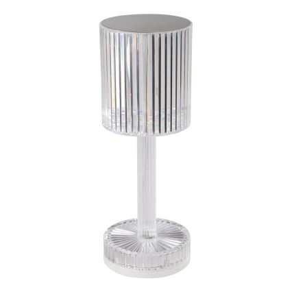 Eglo - Lámpara de mesa recargable LED RGB regulable/800 mAh, transparente