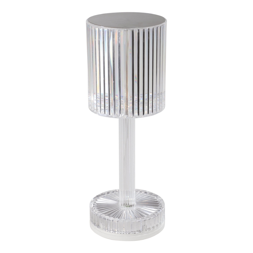 Eglo - Lámpara de mesa recargable LED RGB regulable/800 mAh, transparente
