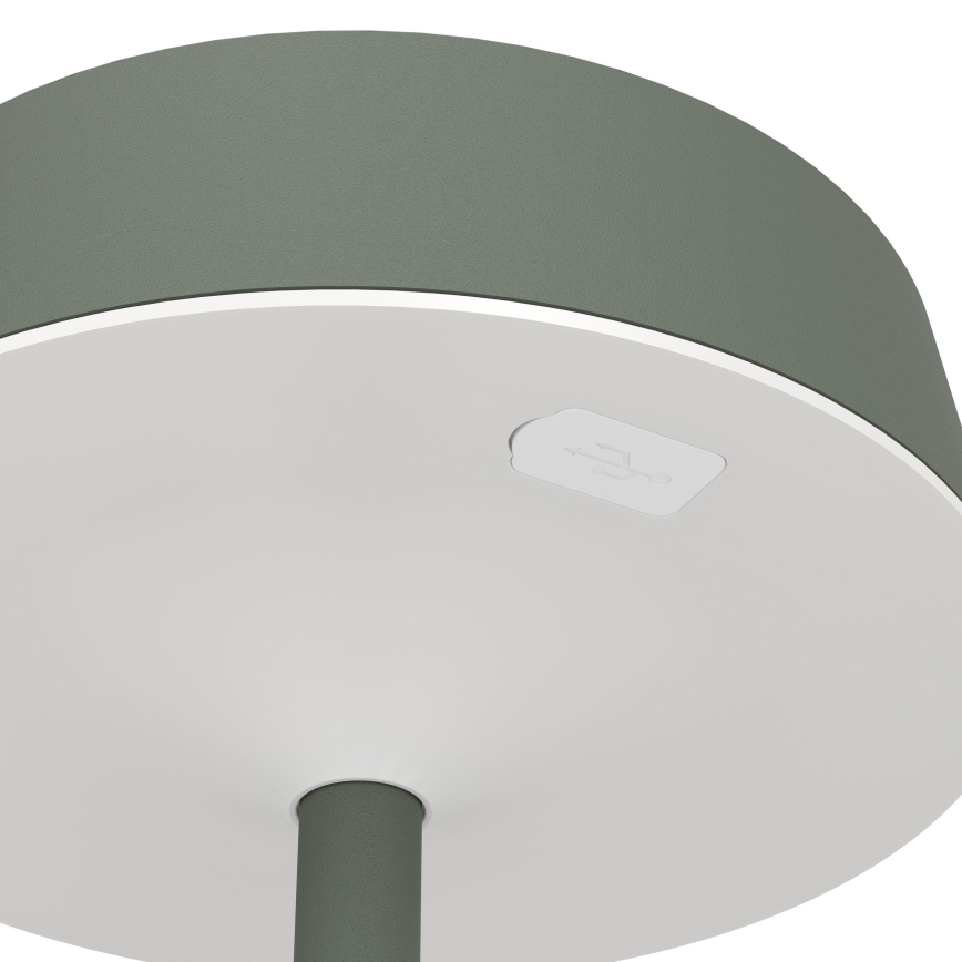 Eglo - Lámpara de sobremesa táctil LED regulable recargable por energía solar LED/3W/5V 3000-6000K 1800 mAh IP44 verde