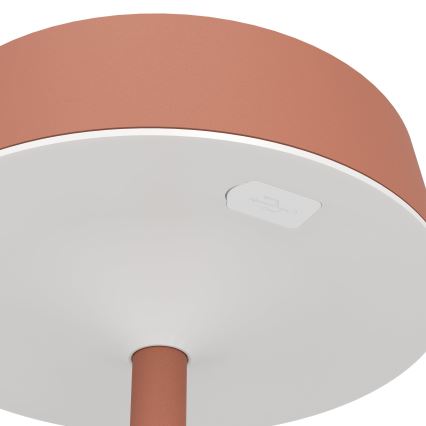 Eglo - Lámpara de mesa táctil LED recargable por energía solar regulable LED/3W/5V 3000-6000K 1800 mAh IP44 naranja