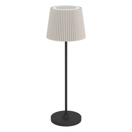 Eglo - Lámpara de sobremesa recargable táctil regulable LED/3,8W/5V 2400/3000/4000K 2000 mAh negra/crema