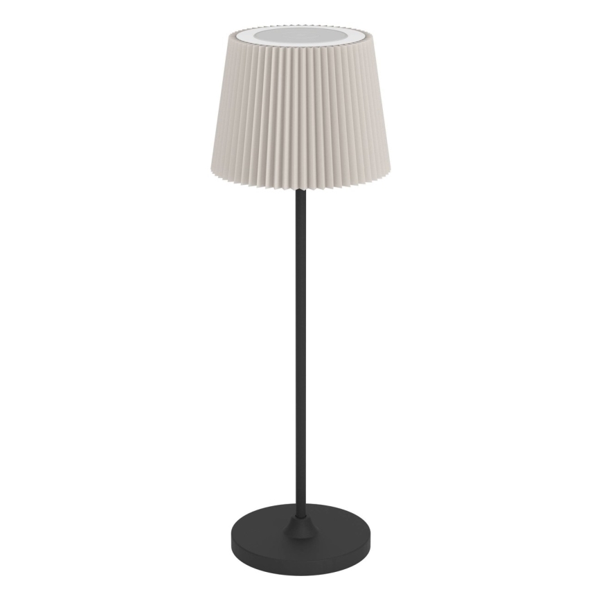 Eglo - Lámpara de sobremesa recargable táctil regulable LED/3,8W/5V 2400/3000/4000K 2000 mAh negra/crema