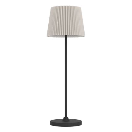 Eglo - Lámpara de sobremesa recargable táctil regulable LED/3,8W/5V 2400/3000/4000K 2000 mAh negra/crema