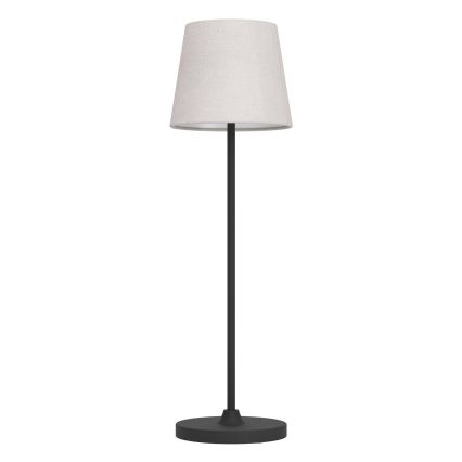 Eglo - Lámpara de sobremesa LED recargable, táctil y regulable LED/3,8W/5V 2400/3000/4000K 2000 mAh negra/crema