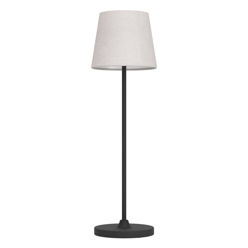 Eglo - Lámpara de sobremesa LED recargable, táctil y regulable LED/3,8W/5V 2400/3000/4000K 2000 mAh negra/crema