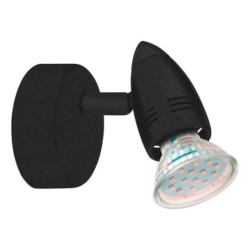 Eglo 780443 - Foco LED de pared SABADELL 1xGU10/2,8W/230V 3000K negro