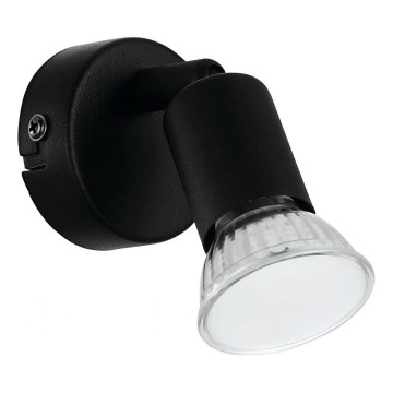 Eglo 780457 - Foco LED de pared ESCALERA 1xGU10/2,8W/230V 3000K negro