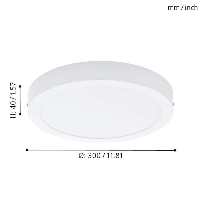 Eglo 78203 - Lámpara de techo LED FUEVA LED/22W/230V Ø 30 cm